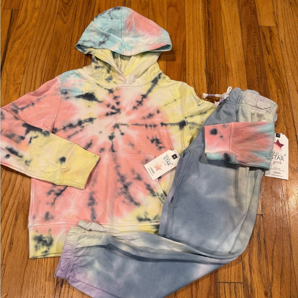 Vanilla Star Tie-Dye Kids Matching Set - Multicolor